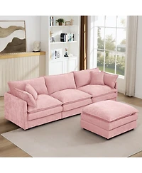 Streamdale Furniture Modular Sectional Sofa, 102 Inch L Shaped Couch Set, 3-Seater Cloud Couch