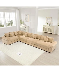 Streamdale Furniture Oversized Cloud Modular Sectional Couch, Convertible, Deep Seat