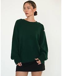 Rebody Active Women's Beau Oversized Crewneck Cashmere Sweater