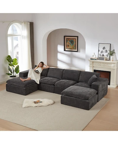 Streamdale Furniture Modern Chenille Cloud Sofa