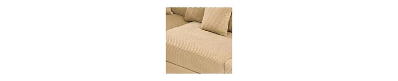Streamdale Furniture Streamdale Oversized Cloud Modular Sectional Couch with 12 Pillows, Camel