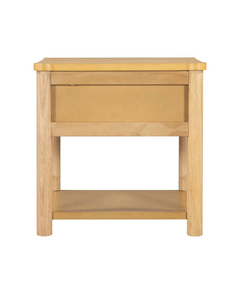Streamdale Furniture Streamdale Wood Nightstand, Modern Bedside Table with Drawer (Set of 2