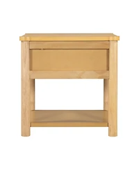Streamdale Furniture Streamdale Wood Nightstand, Modern Bedside Table with Drawer (Set of 2