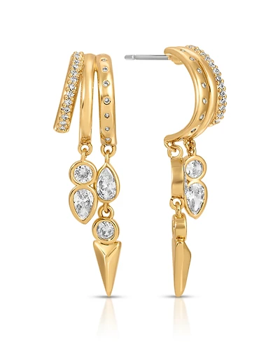 Ettika Gold Plated Icon Behavior Earrings