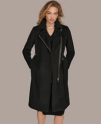 Donna Karan New York Women's Notch Collared Belted Coat