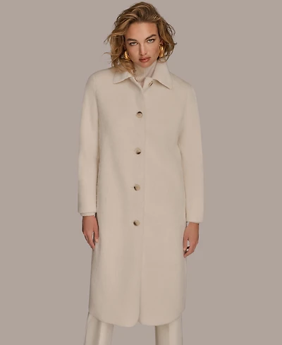 Donna Karan New York Women's Button Front Maxi Coat