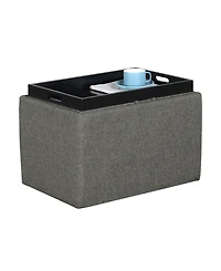 Convenience Concepts 18" Plywood Accent Storage Ottoman