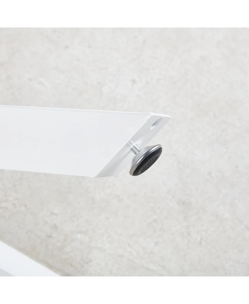 Streamdale Furniture 42.1" White Mid-century Dining Table with Round Mdf Top