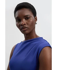 Karen Millen Women's Scuba Ruffle Hem Maxi Dress