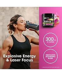 Optimum Nutrition, Pre-Workout Amped Powder, Berry Fusion, High Stim, Sugar-Free, Caffeine, 20 Servings