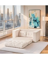 Streamdale Furniture Loveseat Sofa Bed with Memory Foam & Steel Frame - Compact Couch