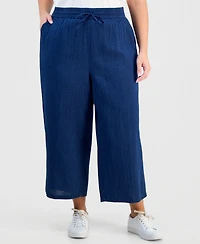 Style & Co Plus High-Rise Pull-On Wide-Leg Pants, Macy's Exclusive