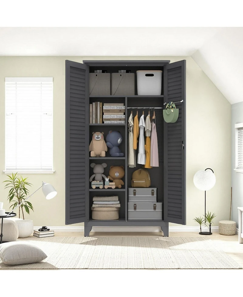 Streamdale Furniture 73" Tall Metal Tool Storage Cabinet with Ample Storage for Garage, Warehouse, Garden, Office, Bath