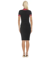 Alexia Admor Women's Otto V Neck Ribbed Knit Dress