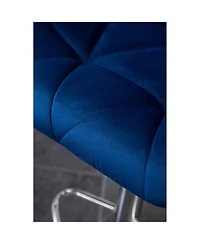 Streamdale Furniture Breni Velvet Diamond Tufted Swivel Adjustable Height Barstool