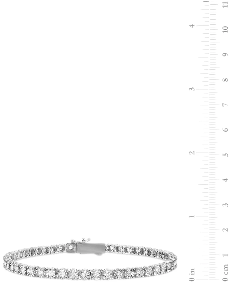 Esquire Men's Jewelry Lab-Grown Diamond (2 ct. t.w.) Bracelet in Yellow Rhodium Plated Sterling Silver