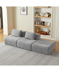 Streamdale Furniture Streamdale Oversized 3 Seater Chenille Sofa, No Assembly, Space-Saving