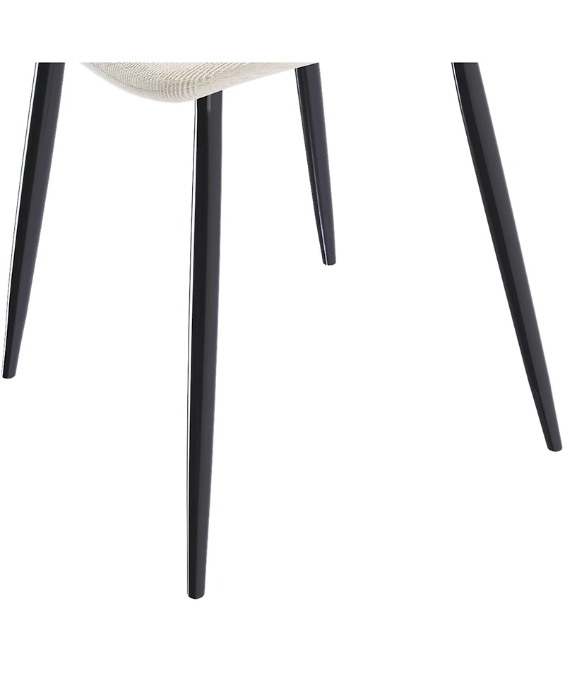Streamdale Furniture Modern Knit Fabric Dining Chairs with Iron Legs