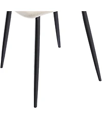 Streamdale Furniture Modern Knit Fabric Dining Chairs with Iron Legs