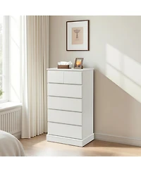 Streamdale Furniture 6-Drawer Dresser for Bedroom, Modern Chest of Drawers
