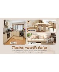 Streamdale Furniture Vintage Wooden Accent Chest with 7 Drawers & 2 Cabinets