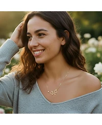 Bling Jewelry Delicate Celestial Astrology Zodiac Aquarius Constellation Stars Necklace Gold Plated Sterling Silver