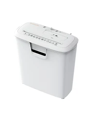 Bonsaii 8-Sheet Strip-Cut Shredder, High Security, Shreds Cd/Credit Card, 3.4 Gal Bin, Overheat Protection, Low Noise, Ideal for Home Office, White