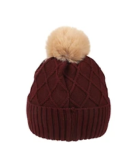 Harry Potter Men's Hogwarts Crest & Pearl Appliques Maroon Cuff Beanie