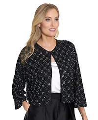 Muse Women's Jewel Neck Embellished Jacket