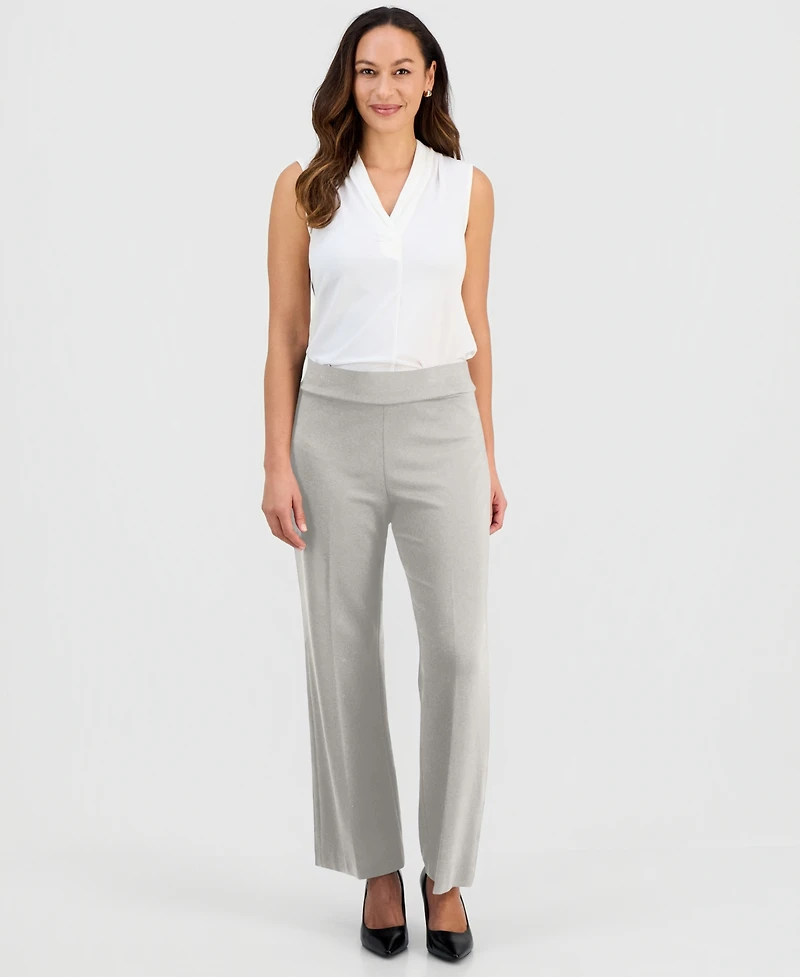 Jones New York Petite Serenity Pull-On Wide-Leg Knit Pants