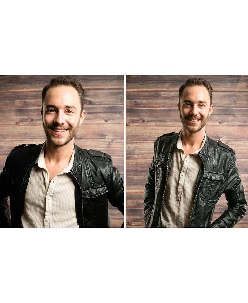 Savage Rustic Planks/Red Collapsible Backdrop, 5' W x 7' H w/ 8' Aluminum Stand