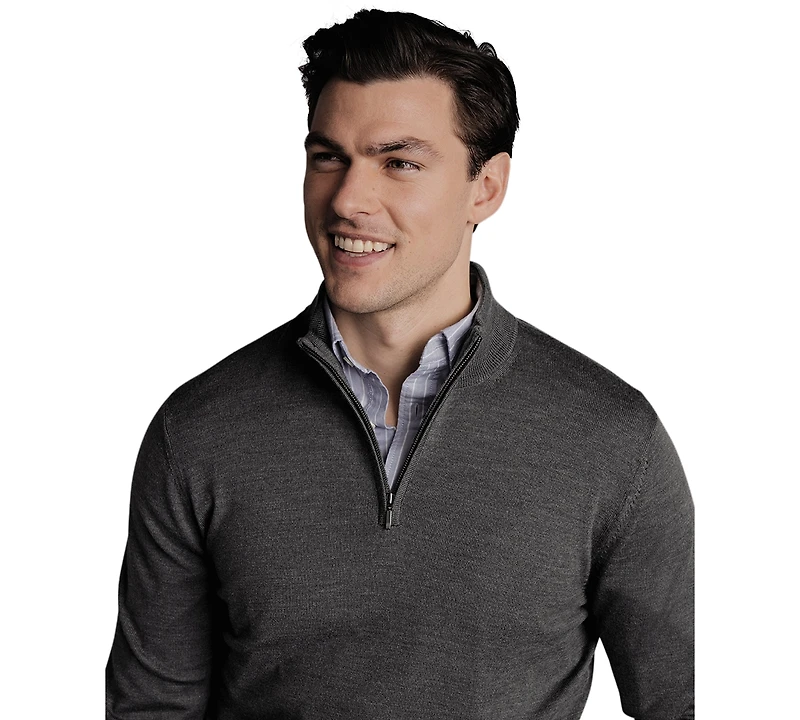 Charles Tyrwhitt Men's Quarter-Zip Sweater