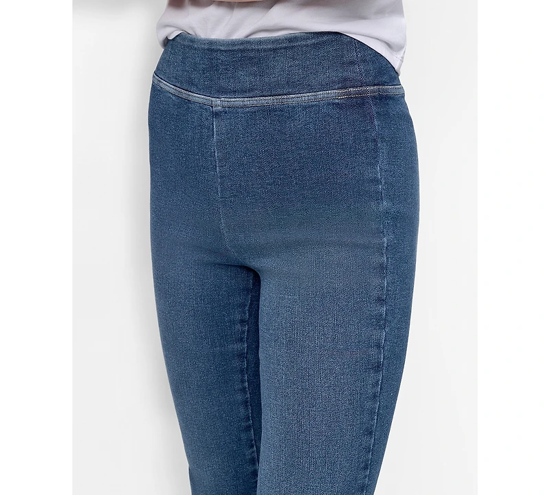 Dkny Jeans Petite High-Rise Flared-Leg Pull-On
