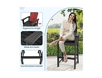 Slickblue Set of 2 Hdpe Counter Height Bar Stools for Outdoor Patio