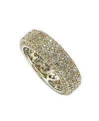 Suzy Levian Sterling Silver Sapphire Pave Eternity Band Ring