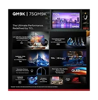 Tcl 75" 4K Uhd Qd Mini Led Qled Smart Google Tv 144Hz High Brightness Smart Tv