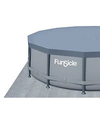 Funsicle 14' x 42" Oasis Outdoor Round Frame Above Ground Swimming Pool, Gray
