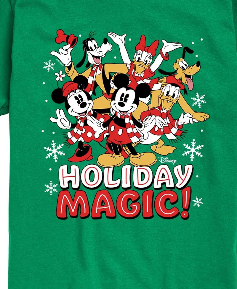 Disney Boys' 8-20 Mickey and Friends Holiday Magic Graphic Short-Sleeve T-Shirt
