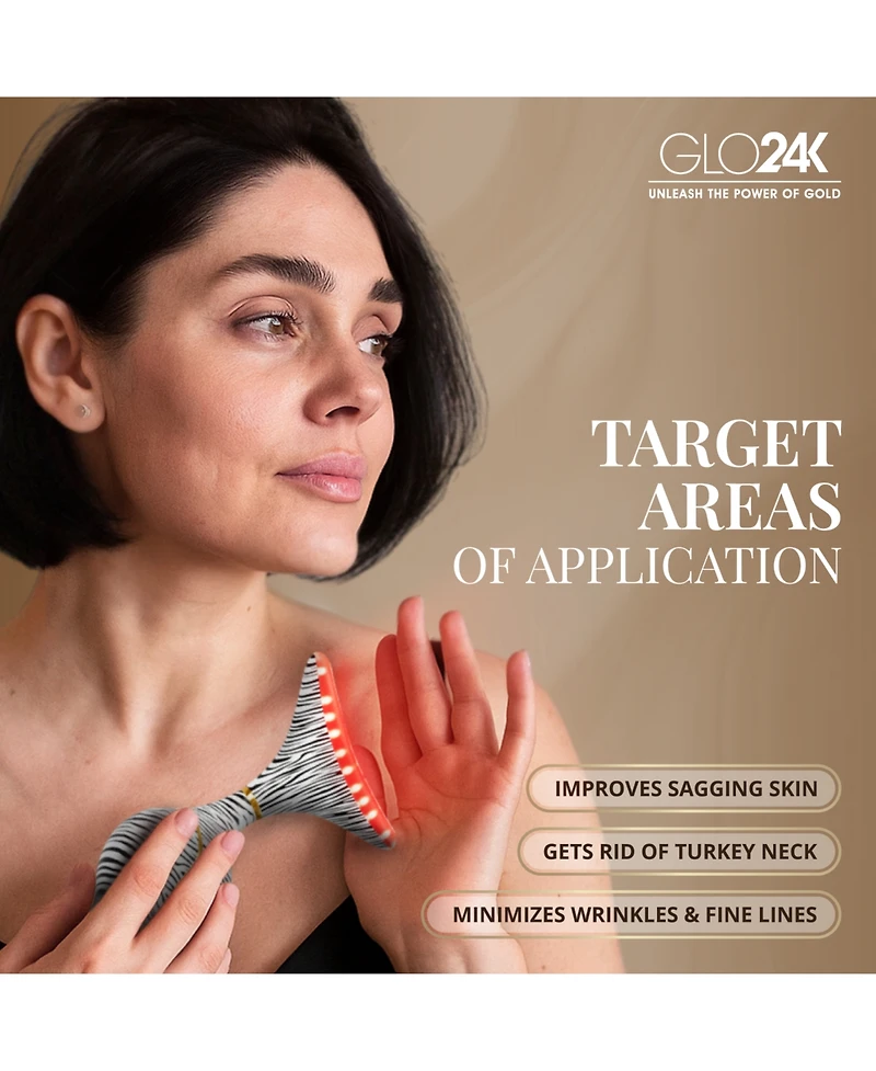 7 Color Led Neck & Face Massager Deluxe (Zebra)