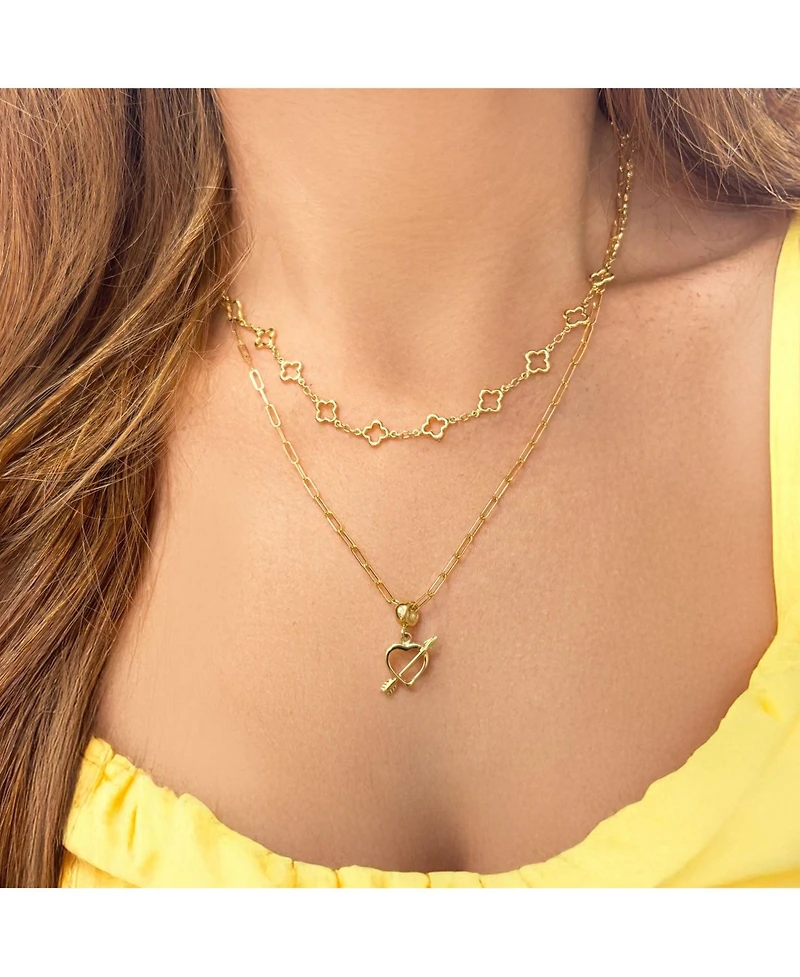 The Lovery Mini Gold Heart and Arrow Charm 14K Gold