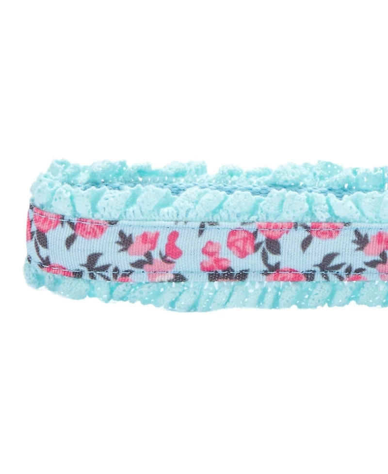 Blueberry Pet Embroidered Paisley Bed with Fully Removable and Washable Cover and Squeaky Pillow Toy