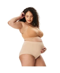 Motherhood Women's Maternity Seamless Over-the-Bump Panty, 2-Pack
