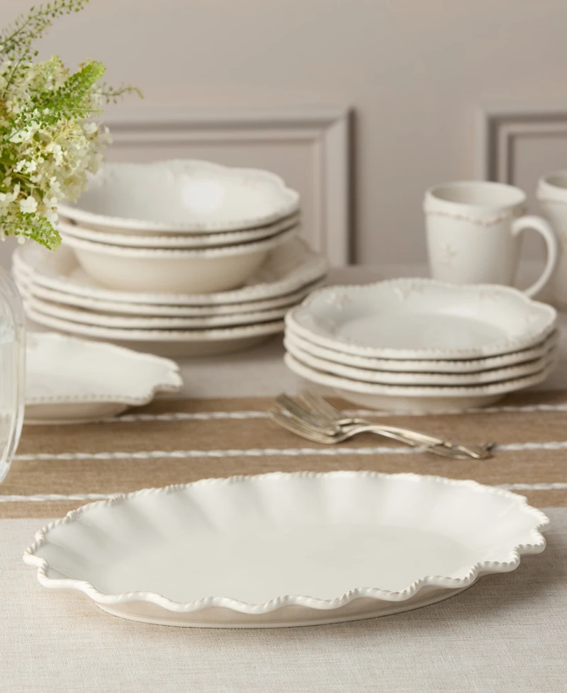 Certified International Heritage Scroll Large Oval Platter