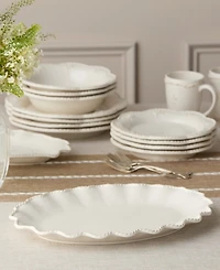 Certified International Heritage Scroll Large Oval Platter