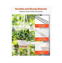 Set of 2 Hanging 10" Self-Watering Flower Pots for Indoor and Outdoor Use