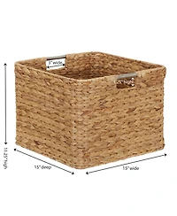 Household Essentials Square Wicker Basket, Natural