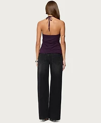 Edikted Women's Lorenna Split Front Halter Top