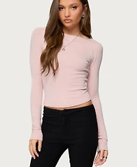 Edikted Women's Embry Boat Neck Raglan Top