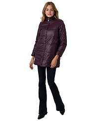 Via Spiga Women's Belted Shawl Wrap Faux Shearling Coat