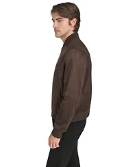 Cole Haan Men's Faux Suede Bomber Jacket
